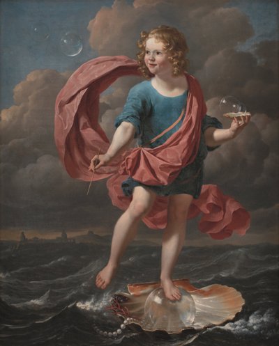 Bolhas De Sabão De Sopro Do Menino. Alegoria sobre a transitoriedade e a brevidade da vida de Karel Dujardin
